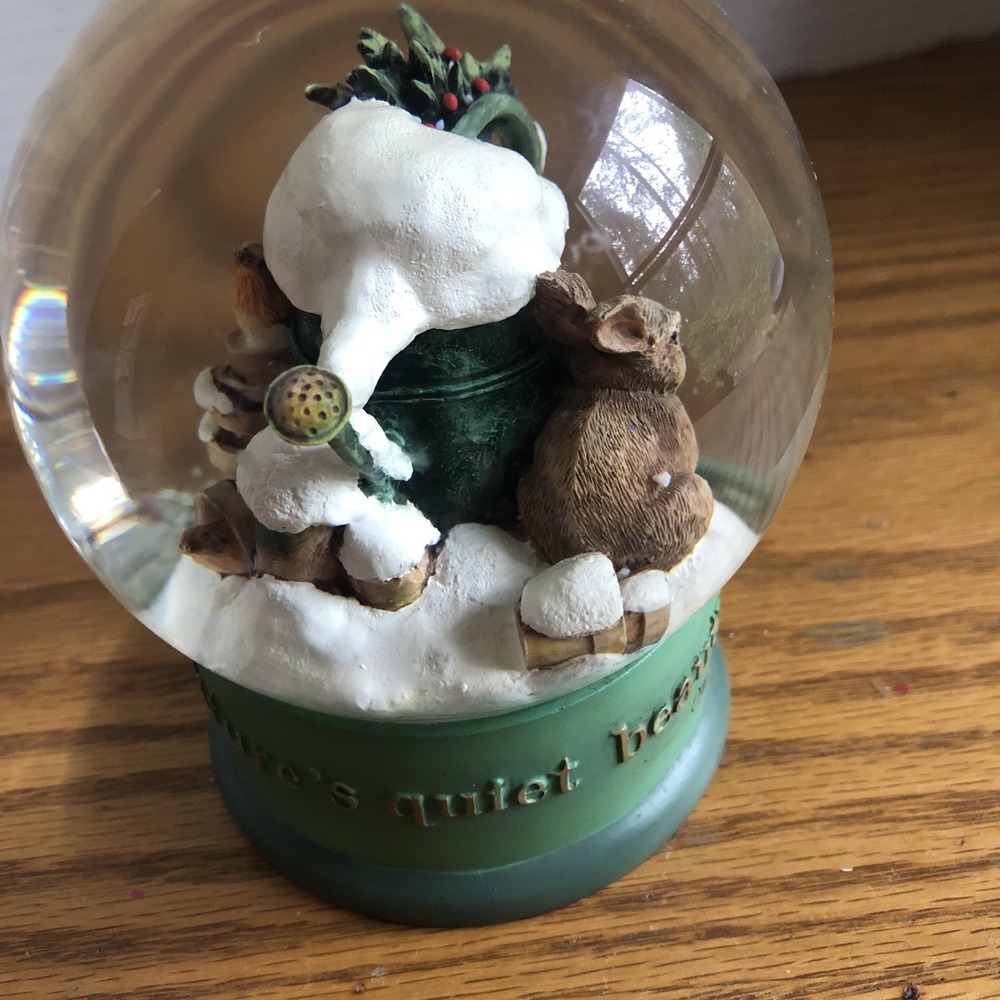 Hallmark Marjolein Bastin Snow Globe "Nature's Quiet Beauty Touches Every Heart"